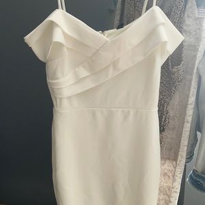 Elegant off the shoulder ivory dress. Brand new